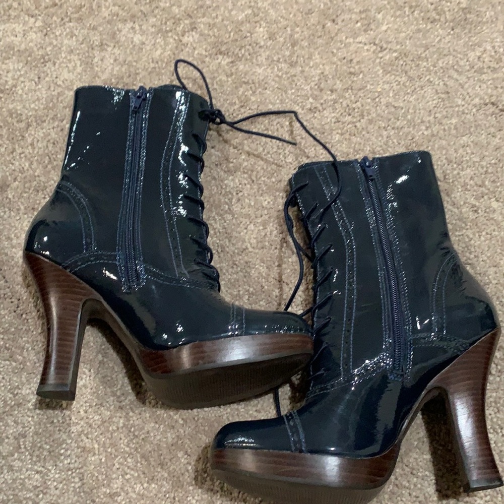 SOLD….Patent leather short boot